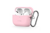 Puhelin - Kannet ja kotelot - Tech-Protect Silicone Hook Case for Apple AirPods Pro 1/2 - Pink - 5906302313341