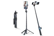 Kamerajalustat - Wozinsky Selfie stick WC1Y30S telescopic tripod 1.3m with phone holder - black - 5907769384493
