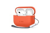 Puhelin - Kannet ja kotelot - Tech-Protect Silicone Case for Apple AirPods Pro 1 / 2 - Orange - 5906302313716