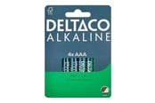 Akut ja Paristot - Deltaco battery - 4 x AAA / LR03 - Alkaline - LR03-4B