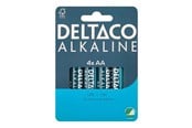 Akut ja Paristot - Deltaco battery - 4 x AA / LR6 - Alkaline - LR6-4B