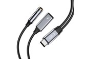 USB kaapelit - Tech-Protect UltraBoost USB-C Cable (Male) PD 60W 6A / Mini Jack 3.5mm (Female) - USB-C (Female) - Black - 9319456607383