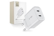 Puhelin - Adapterit & Laturit - Tech-Protect  C20W AC Charger 2x USB-C PD 20W - White - 9319456607093