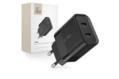 Puhelin - Adapterit & Laturit - Tech-Protect C20W Mains Charger 2x USB-C PD 20W - Black - 9319456607284