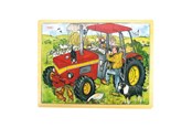Palapelit - Bigjigs Wooden Tractor Jigsaw Puzzle - 20 pcs. Puu - BJ744