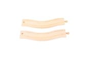 Puulelut - Bigjigs Wooden Rails - Curved Rails - 2 pcs. - BJT173