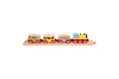 Puulelut - Bigjigs Wooden Vegetable and Fruit Train - 6-piece. - BJT180