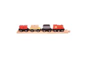 Puulelut - Bigjigs Wooden Freight Train - 9-piece. - BJT182