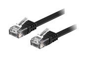 Verkkokaapelit - Deltaco patch cable - 10 m - black - Musta - 10m - TP-610S-FL