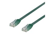Verkkokaapelit - Deltaco TP-603G-FL - patch cable - 30 cm - green - Vihreä - 0.3m - TP-603G-FL