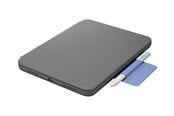 Näppäimistöt - Logitech Rugged Folio - keyboard and folio case - QWERTZ - Swiss - graphite Input Device - Näppäimistö & Foliosetti - Sveitsi - Harmaa - 920-011202