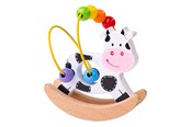 Vauva- ja taaperolelut - Bigjigs Wooden Swinging Cow with Bead Spiral - BB072