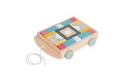 Vauva- ja taaperolelut - Bigjigs Wooden Block Wagon - 29 pcs. - 35003