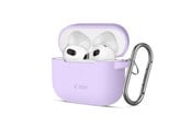 Puhelin - Kannet ja kotelot - Tech-Protect Silicone Hook Case for Apple AirPods 3 - Purple - 5906302375080