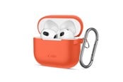 Puhelin - Kannet ja kotelot - Tech-Protect Silicone Hook Case for Apple AirPods 3 - Orange - 5906302375134
