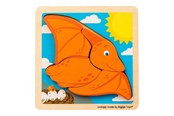 Vauva- ja taaperolelut - Bigjigs Wooden Shape Puzzle Pterodactyl - 4 pcs. - 38034