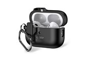 Puhelin - Kannet ja kotelot - Tech-Protect  Slim Hook Case with Carabiner for Apple AirPods Pro 1/2 - Black - 5906302376261