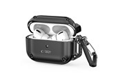 Puhelin - Kannet ja kotelot - Tech-Protect Rough Hook Case with Carabiner for Apple AirPods Pro 1/2 - Black - 5906302376278