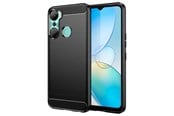 Puhelin - Kannet ja kotelot - Hurtel Carbon Case Case for Infinix Hot 12 Pro Flexible Silicone Carbon Cover Black - 9145576275474