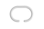 Kylpyhuoneen lisätarvikkeet - Croydex C-shaped shower curtain rings - White - 12 pcs. - AK142122