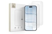 Puhelintarvikkeet - Näytönsuojat - Tech-Protect Glass Fit+ 2-pack Tempered Glass for iPhone 16 Pro / 17 / 17 Pro - Clear - 5906302319244