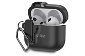 Puhelin - Kannet ja kotelot - Tech-Protect Slim Hook Case for AirPods 4 - Black - 5906302371198