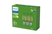Lamput - Philips LED-lamppu Ultra Efficient B35 2,3W/827 (40W) Clear 3-pack E14 - 929003800793