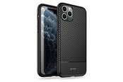 Puhelin - Kannet ja kotelot - CRONG Prestige Carbon Cover - iPhone 11 Pro Max Case - Black - CRG-CARB-IP11PM-BLK
