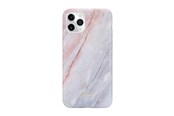 Puhelin - Kannet ja kotelot - CRONG Marble Case – iPhone 11 Pro Case - Pink - CRG-MRB-IP11P-PNK