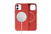 Puhelin - Kannet ja kotelot - CRONG Essential Cover Magnetic - iPhone 12 / iPhone 12 Pro MagSafe Leather Case - Red - CRG-ESSM-IP1261-RED