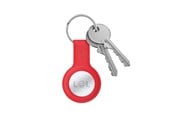 Puhelin - Kannet ja kotelot - CRONG Silicone Case with Key Ring – Protective keychain case for Apple AirTag 1/2 - red - CRG-ATS-RED