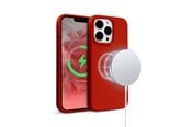Puhelin - Kannet ja kotelot - CRONG Color Cover Magnetic - iPhone 13 Pro Max MagSafe Case - Red - CRG-COLRM-IP1367-RED