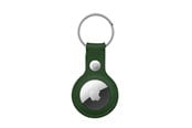 Puhelin - Kannet ja kotelot - CRONG Leather Case with Key Ring – Protective leather case with key ring for Apple AirTag 1/2 - green - CRG-ATL-OLV