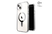 Puhelin - Kannet ja kotelot - Speck Presidio Perfect-Clear ClickLock & Magsafe - iPhone 15 Plus / iPhone 14 Plus Case - Clear / Chrome Finish / Serene Silver - 150457-3199