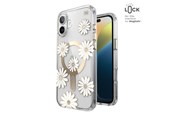 Puhelin - Kannet ja kotelot - Speck Presidio Lux ClickLock & MagSafe - iPhone 16 Plus Case - Sunshine Daisies / Clear / Gold - 150749-3257