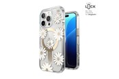 Puhelin - Kannet ja kotelot - Speck Presidio Lux ClickLock & MagSafe - iPhone 16 Pro Case - Sunshine Daisies / Clear / Gold - 150747-3257