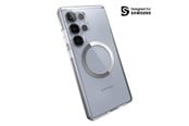 Puhelin - Kannet ja kotelot - Speck Presidio Perfect-Clear Magnet - Samsung Galaxy S25 Ultra MagSafe Case - Clear / Chrome Finish / Serene Silver - 150897-3199