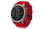 Smartwatch - Lisävarusteet - Tech-Protect Silicone Line Silicone Strap for Garmin Fenix 5X / 5X Plus / 6X / 6X Pro / 7X / 8 (51 mm) - Red - 5906302376780