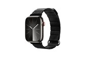 Smartwatch - Lisävarusteet - CRONG Eclipse - Magnetic Leather Apple Watch Band 44/45/46/49 mm - Black - CRG-44ECL-BLK