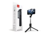 Puhelin - Muut lisävarusteet - CRONG SelfieGo Lite – Compact Bluetooth Selfie Stick Tripod - Black - CRGSGL1BLK