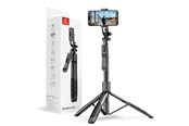 Puhelin - Muut lisävarusteet - CRONG SelfieGo Ultra – Aluminum Bluetooth Selfie Stick Tripod - Black - CRGSGU1BLK