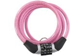 Pyörätarvikkeet - Dunlop - Bicycle Lock with Combination - Pink - 8711252029221PINK