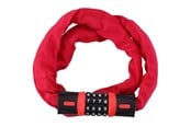 Pyörätarvikkeet - Dunlop - Bicycle Lock with Combination Chain - Red - 8711252075594RED