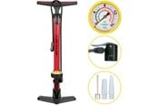 Pyörätarvikkeet - Dunlop - Floor pump for bikes balls mattresses with pressure gauge - Red - 871125257377