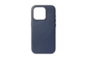 Puhelin - Kannet ja kotelot - Decoded Leather Backcover for iPhone 15 Pro True Navy - D24IPO15PBC1NY