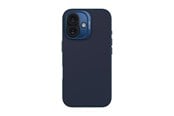 Puhelin - Kannet ja kotelot - Decoded AntiMicrobial Silicone Backcover for iPhone 16 Blue Print (Navy) - D25IPO16BCS9BT