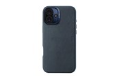 Puhelin - Kannet ja kotelot - Decoded Leather Backcover for iPhone 16 Plus Navy - D25IPO16PLBC1NY