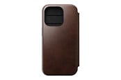 Puhelin - Kannet ja kotelot - Nomad Modern Leather Folio - iPhone 15 Pro | Rustic Brown | Horween - NM01630685