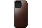 Puhelin - Kannet ja kotelot - Nomad Modern Leather Folio - iPhone 15 Pro Max | Rustic Brown | Horween - NM01635185