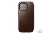 Puhelin - Kannet ja kotelot - Nomad Modern Leather Folio - iPhone 16 Pro | Rustic Brown | Horween - NM01676485